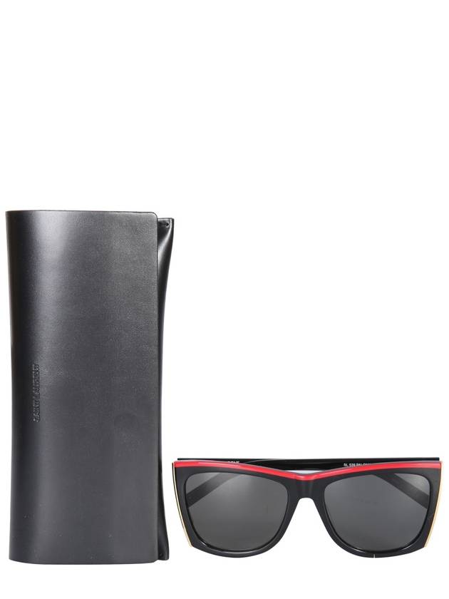 Saint Laurent Eyewear SL539 001 Paloma Sunglasses Red Black