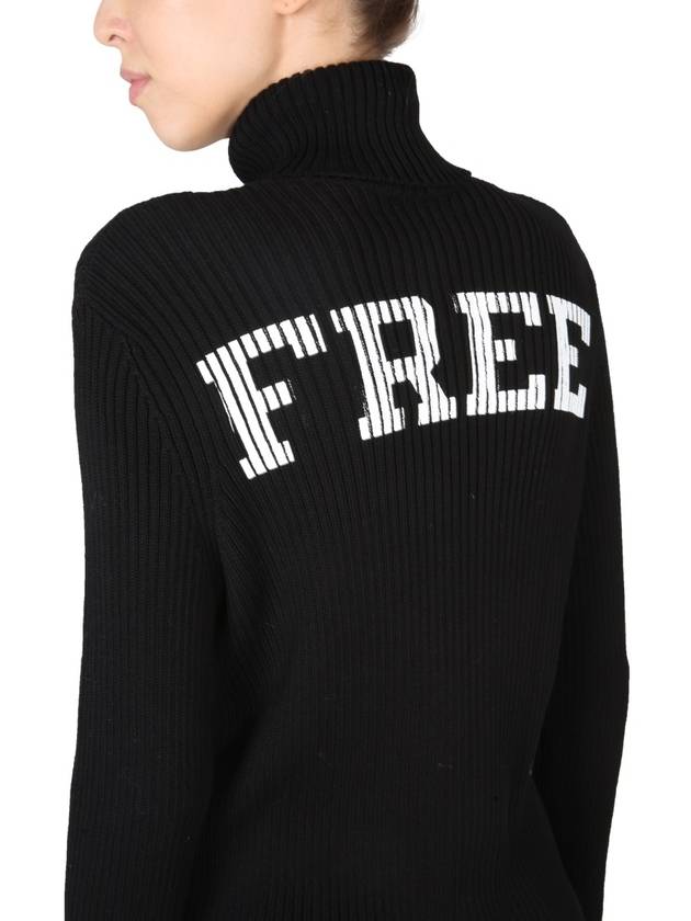 Balenciaga bag free logo knit turtleneck black
