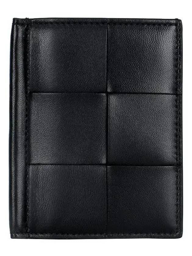 Bottega Veneta Cassette Slim Flap Card Wallet Black
