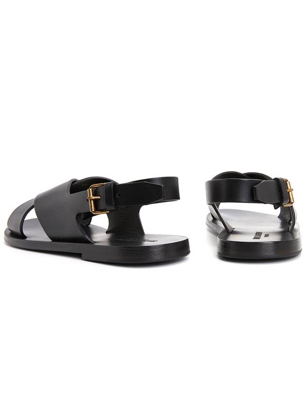 Saint Laurent Mojave Cross Strap Sandals Black