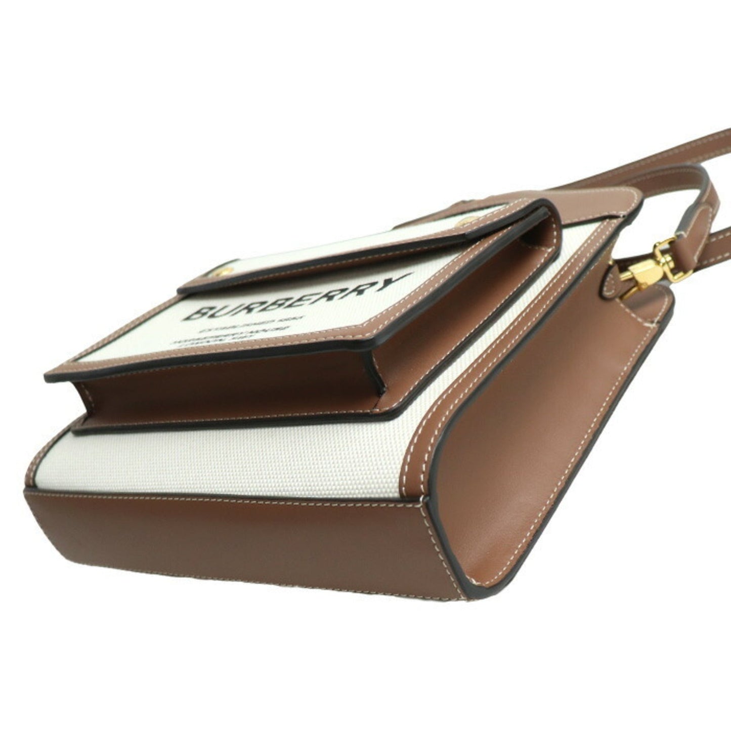 Burberry  Cotton Canvas Leather Shoulder Bag ()