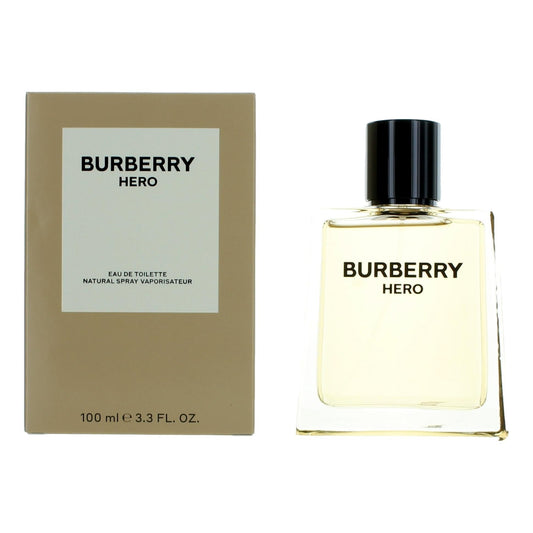 2pcs Burberry Hero by Burberry, 3.4 oz Eau De Toilette Spray for Men