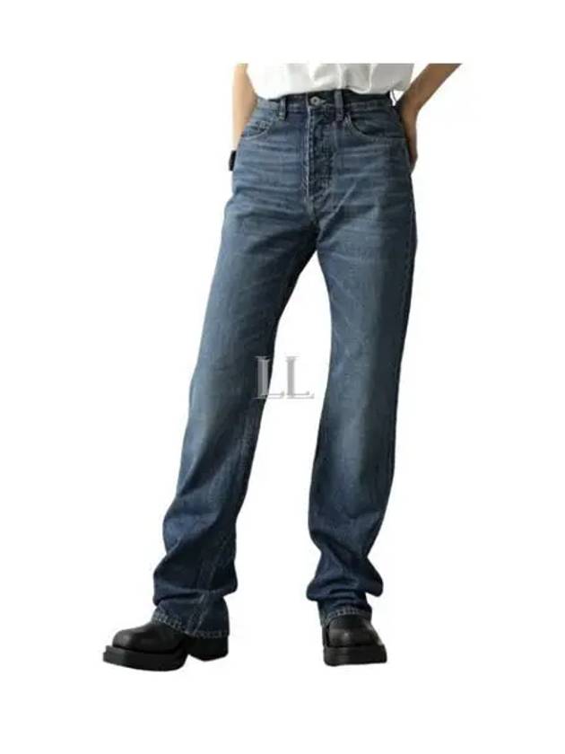Bottega Veneta Washed Straight Fit Denim Jeans Blue