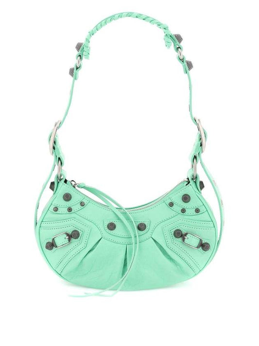 Balenciaga Le Cagole XS Lambskin Shoulder Bag Light Green