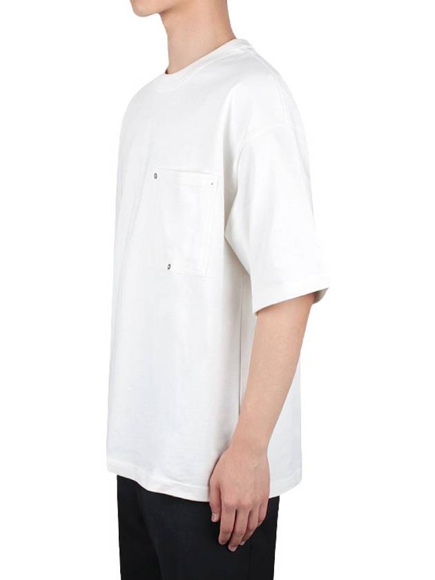 Bottega Veneta Rivet Pocket Detail Short Sleeve T-Shirt White