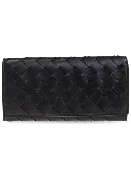 Bottega Veneta Bottega Veneta Leather Wallet, Women's, Black