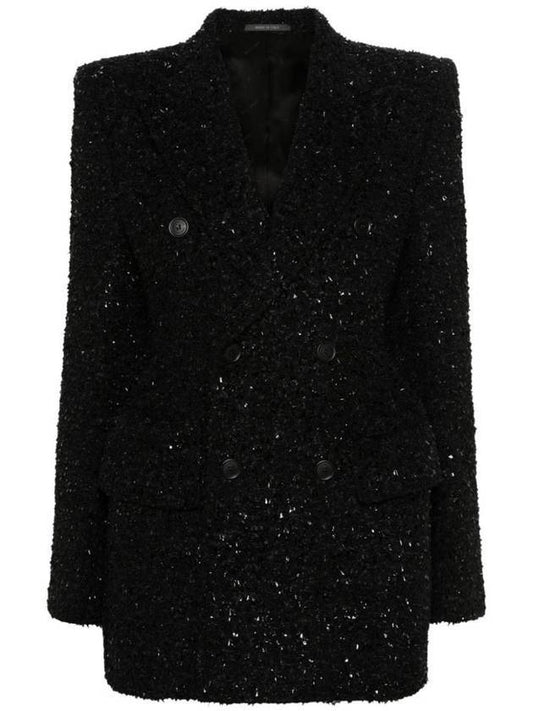 Balenciaga 24 ss HOURGLASS Jacket 768891 TPQ36 1000 B0111046330