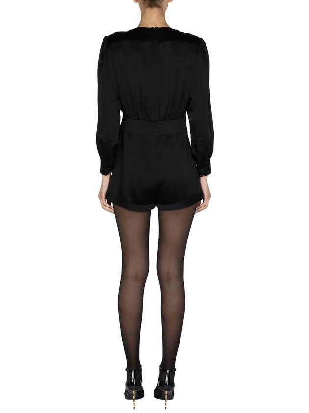 Saint Laurent Playsu-in Satin Jumpsuit