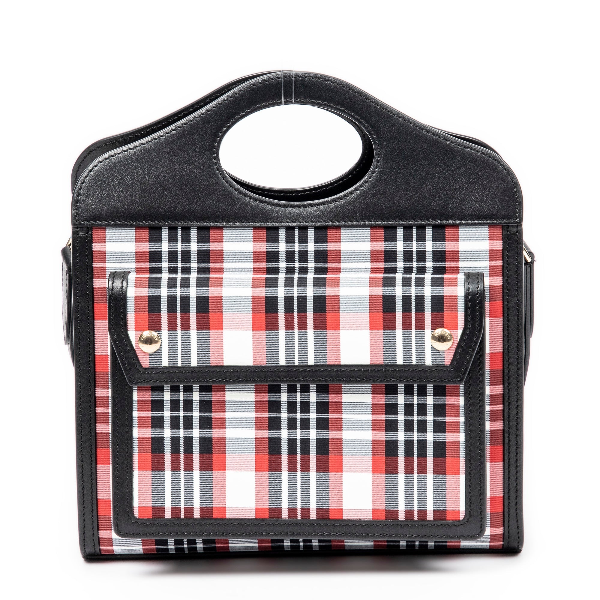 ショルダーバッグ・ポシェット BURBERRY POCKET BAG MINI Burberry Mini Tri-tone Cotton Canvas and Leather Pocket Bag