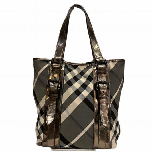 Burberry  Nylon Patent Leather Shoulder Bag Tote Bag ()