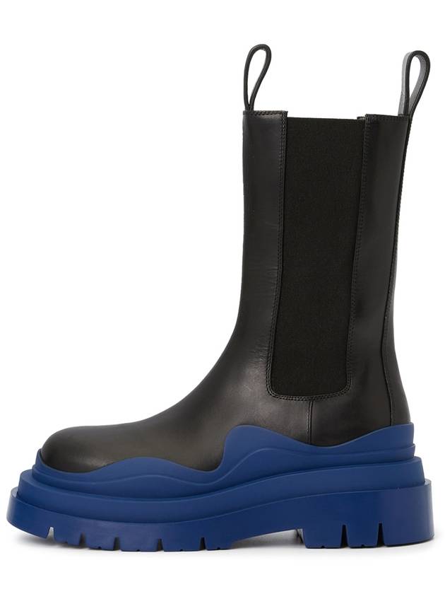 Bottega Veneta Tire Chelsea Boots Black Blue