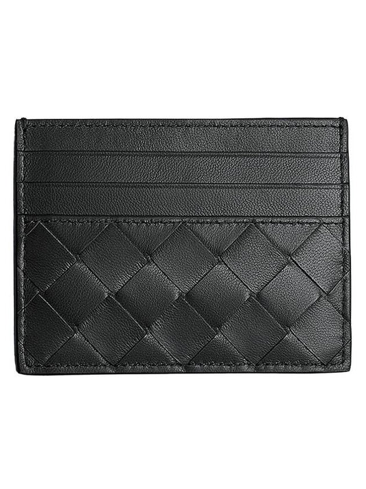 Bottega Veneta Intrecciato Leather Card Wallet Black