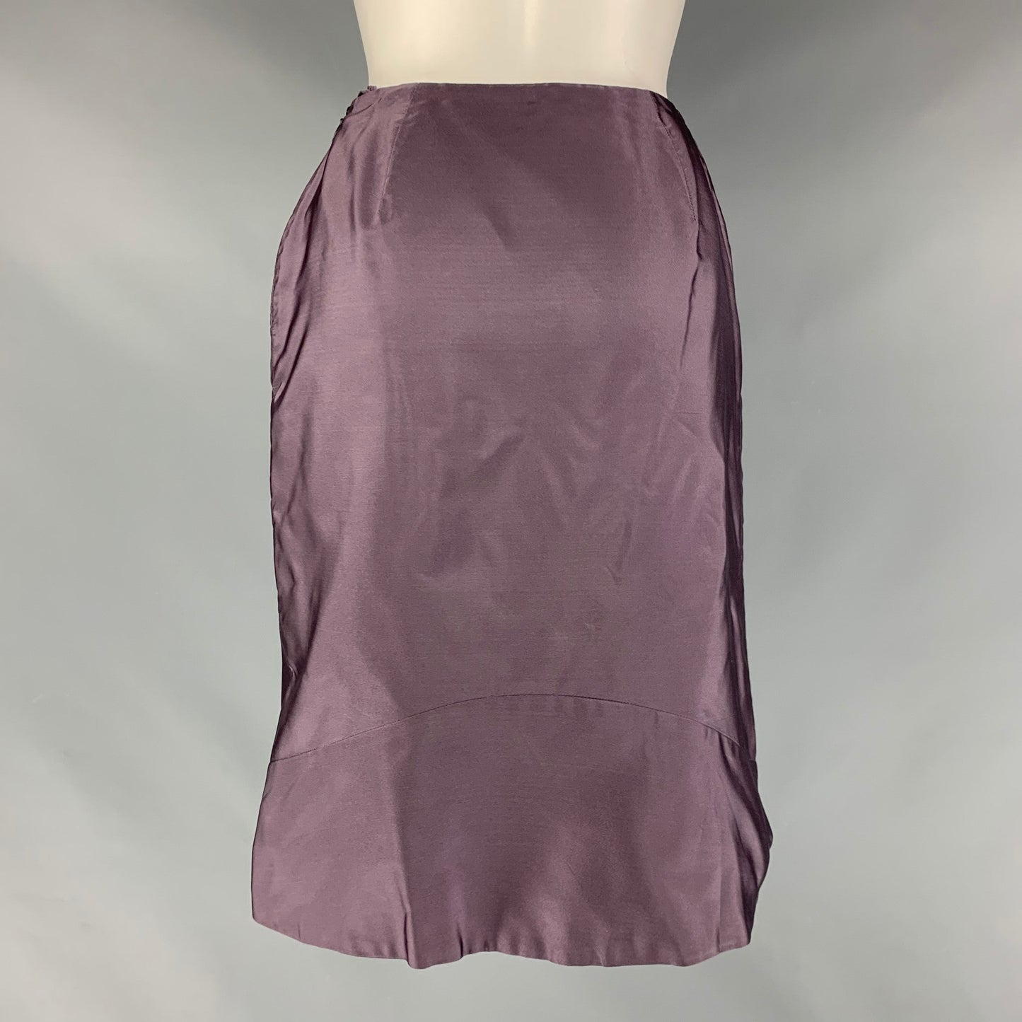 PRADA Size 4 Lilac Silk Solid Skirt
