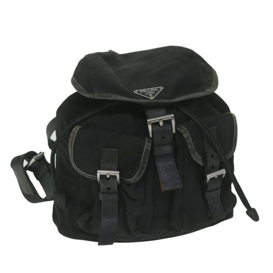 PRADA Backpack Nylon Black  ac2597