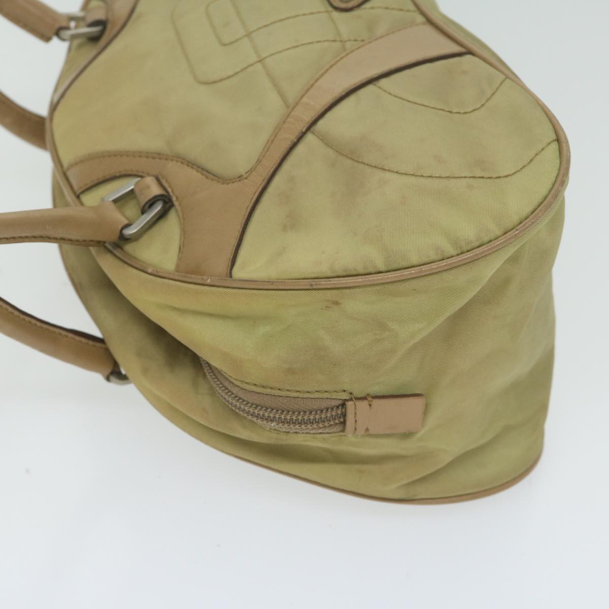 PRADA Hand Bag Nylon Beige  ac2600