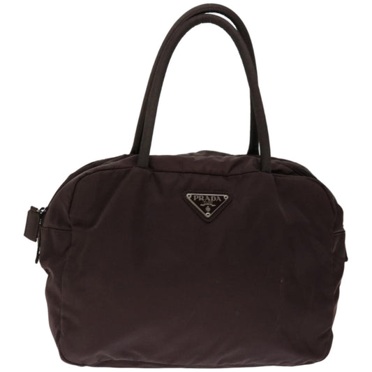 PRADA Hand Bag Nylon Brown  ac2805