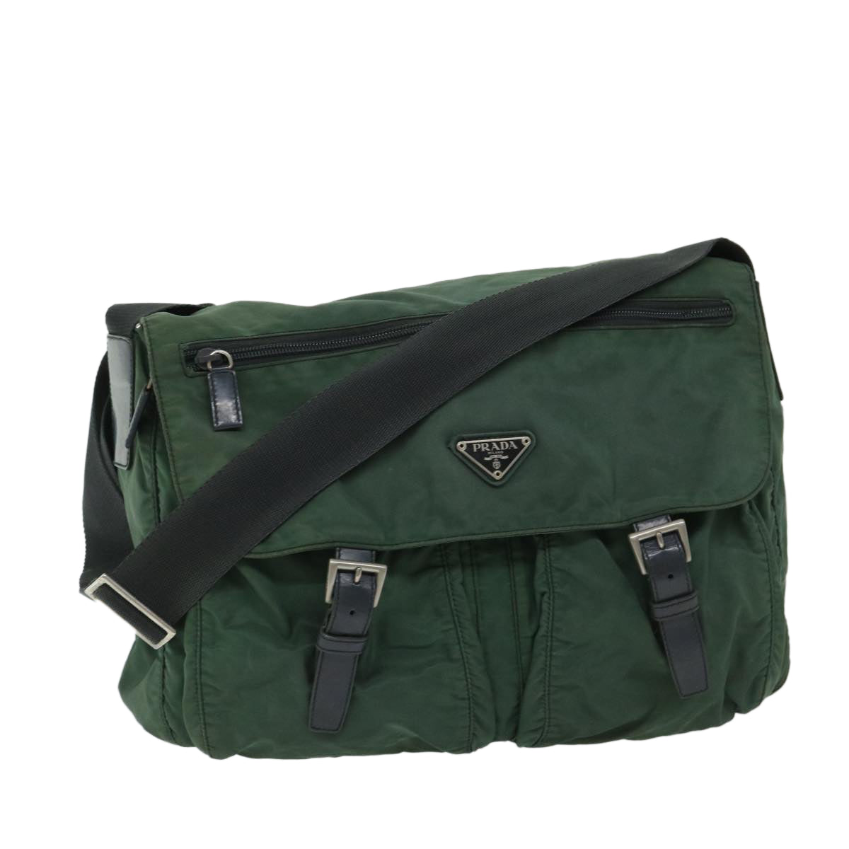 PRADA Shoulder Bag Nylon Green  ac2813
