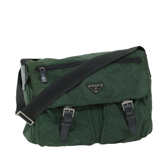 PRADA Shoulder Bag Nylon Green  ac2813