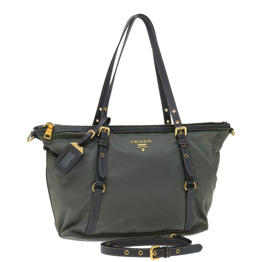 PRADA Tote Bag Nylon 2way Green  ac2861
