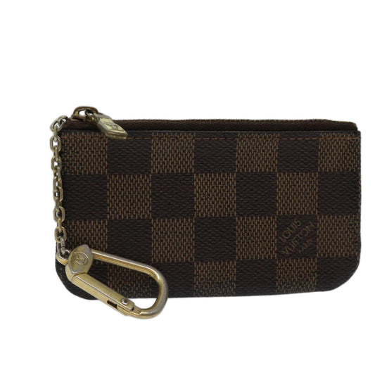 LOUIS VUITTON Damier Ebene Pochette Cles Coin Purse N62658 LV ac2879