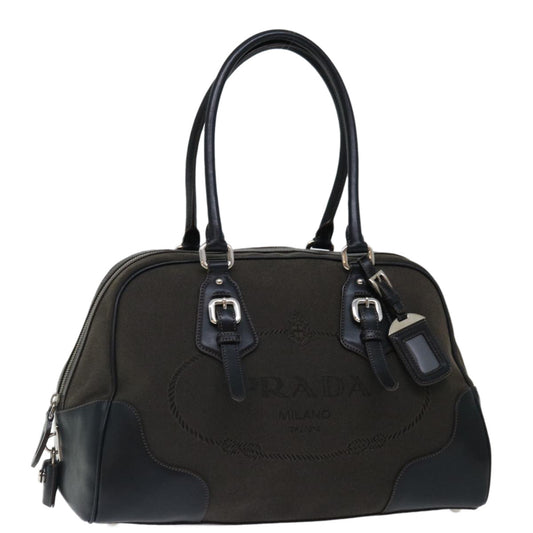 PRADA Hand Bag Canvas Brown  ac2884