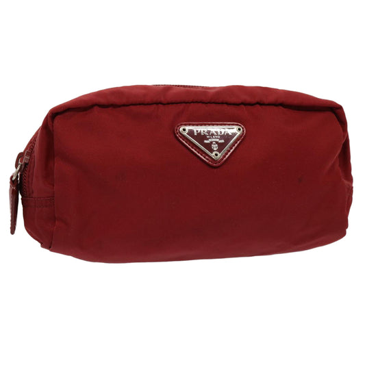 PRADA Pouch Nylon Red  ac2907
