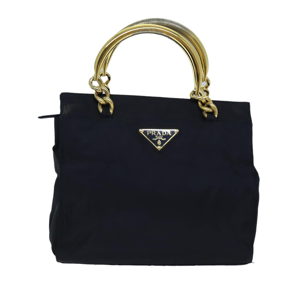 PRADA Hand Bag Nylon Navy  ac2958