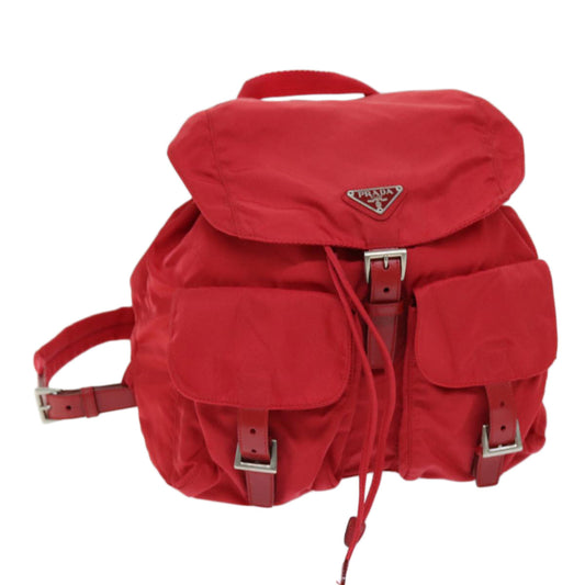 PRADA Backpack Nylon Red  ac2983