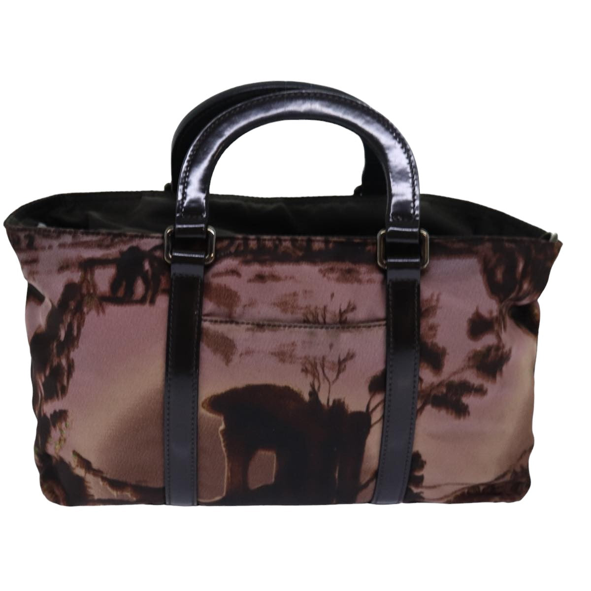 PRADA Hand Bag Nylon 2way Brown  ac3050