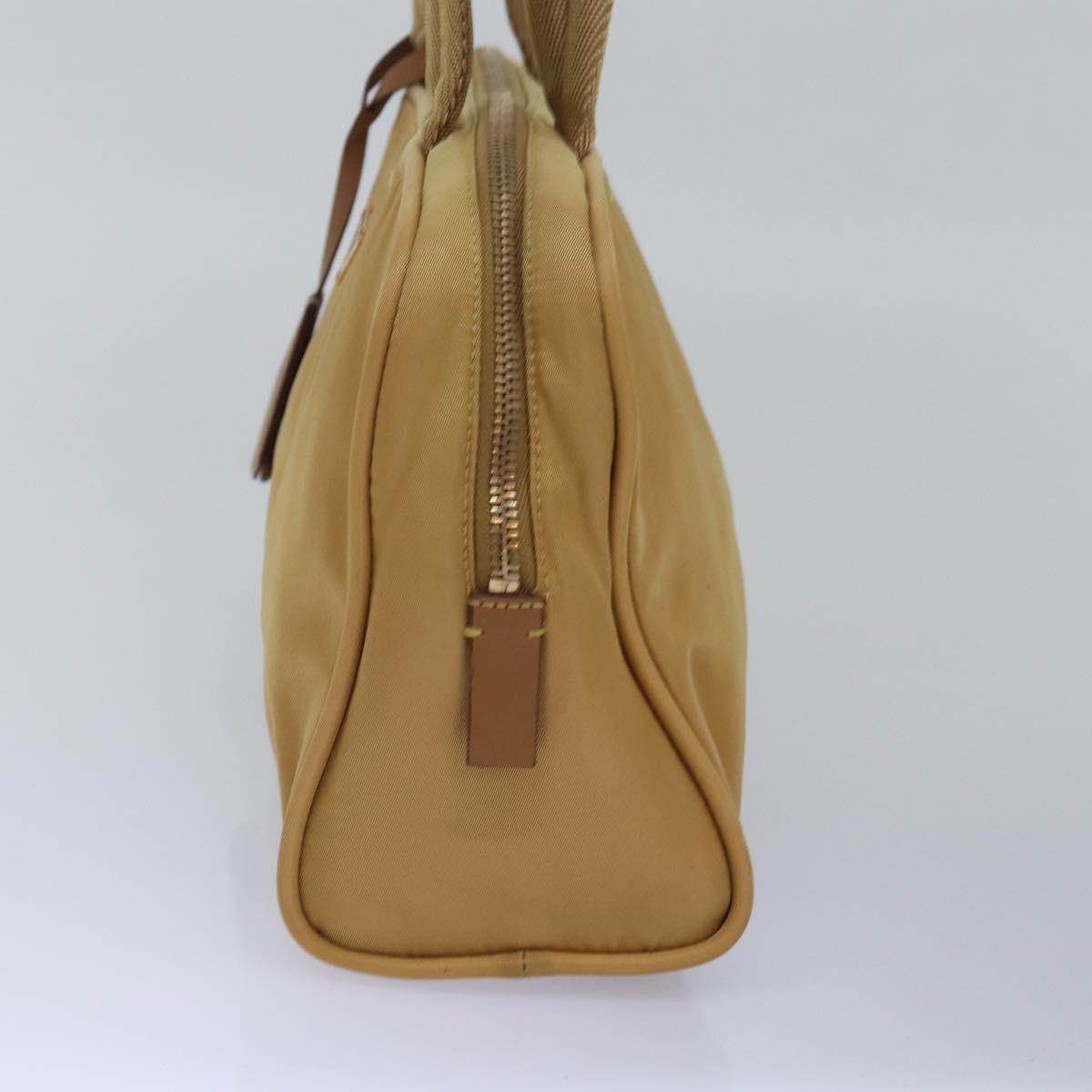 PRADA Hand Bag Nylon Beige  ac3053