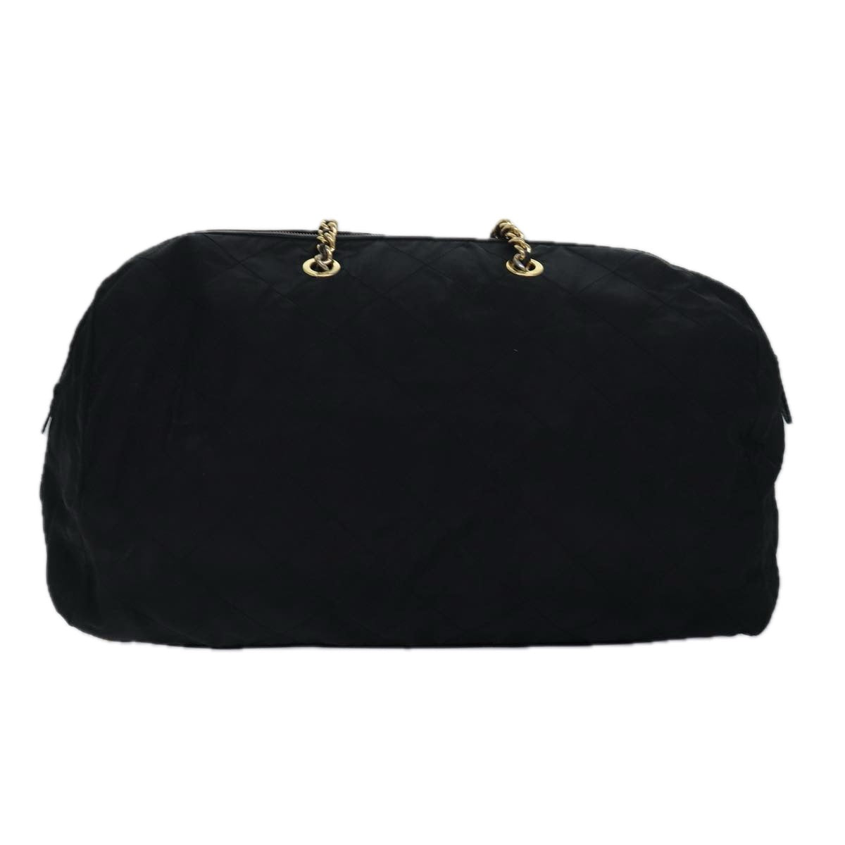 PRADA Chain Boston Bag Nylon Black  ac3064