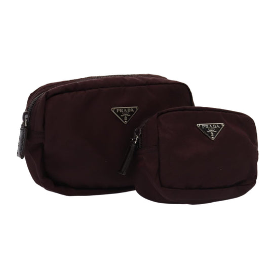 PRADA Pouch Nylon 2Set Black  ac3105
