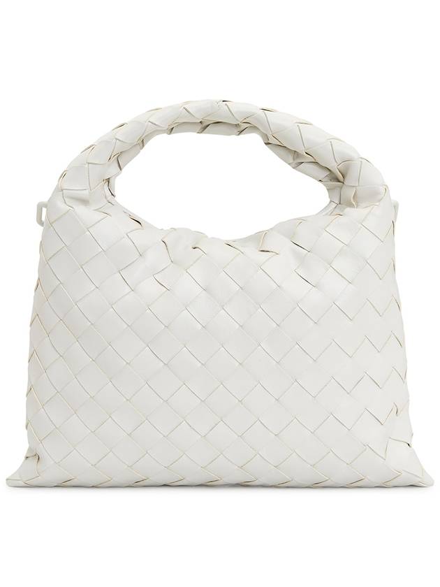 Bottega Veneta Intrecciato Mini Hop Tote Bag White