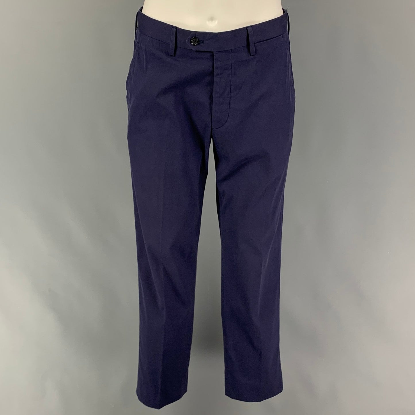 Vintage PRADA Size S Navy Cotton Spandex Buttoned 2 Piece Set