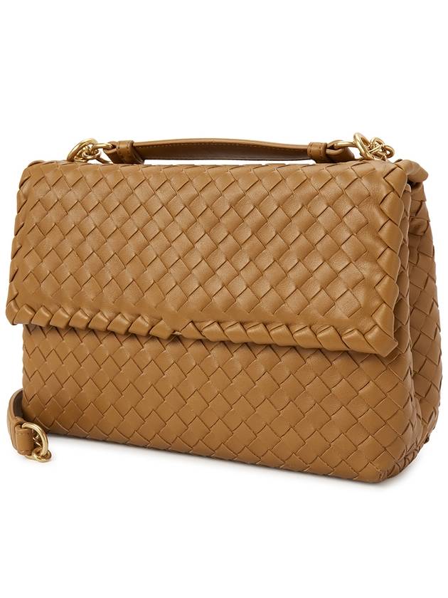 Bottega Veneta Intrecciato Leather Shoulder Bag Camel