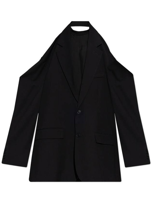Balenciaga Balenciaga Dress With Blazer Motif, Women's, Black