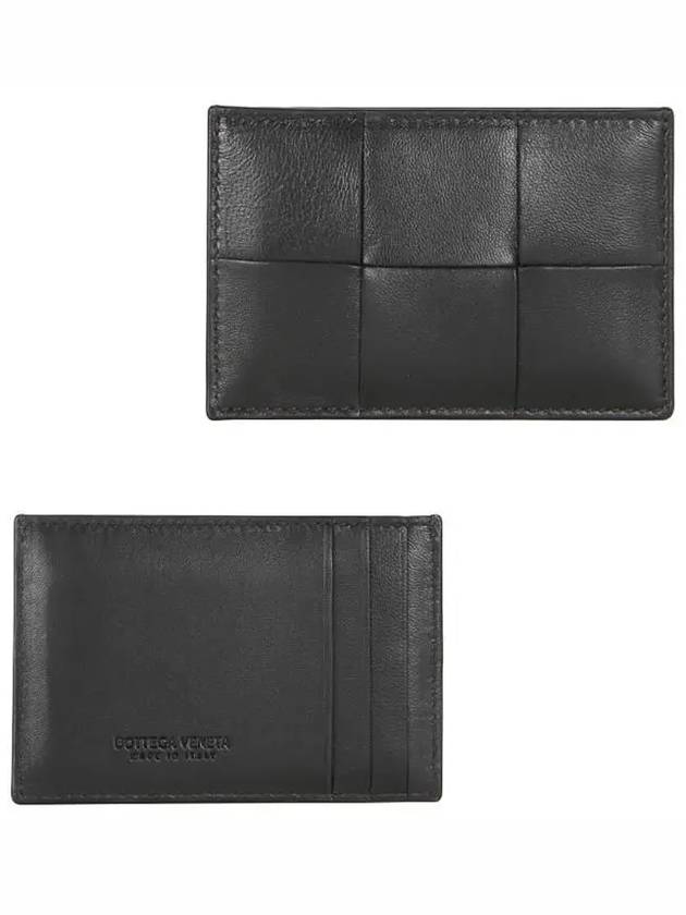 Bottega Veneta Intrecciato Lambskin Calfskin Card Wallet Black