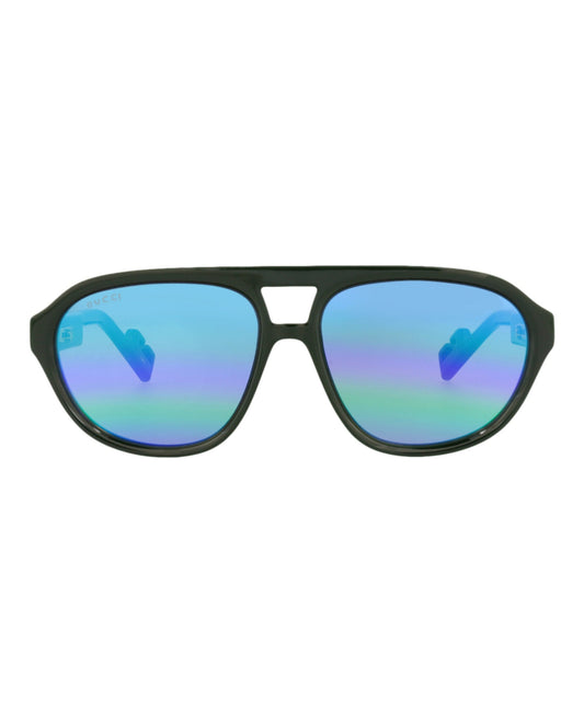 Aviator-Frame Injection Sunglasses