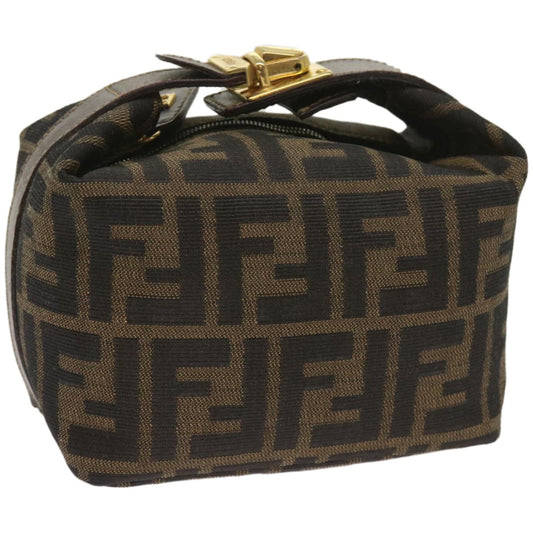 FENDI Zucca Canvas Mini Hand Bag Black Brownam5871A