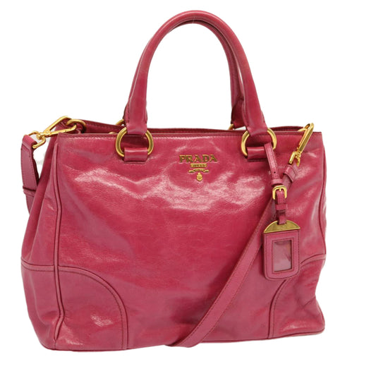 PRADA Hand Bag Leather 2way Pink  am6057