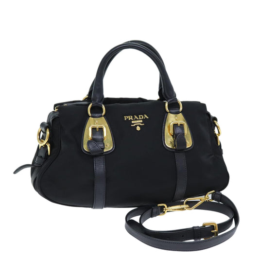 PRADA Hand Bag Nylon 2way Black  am6252