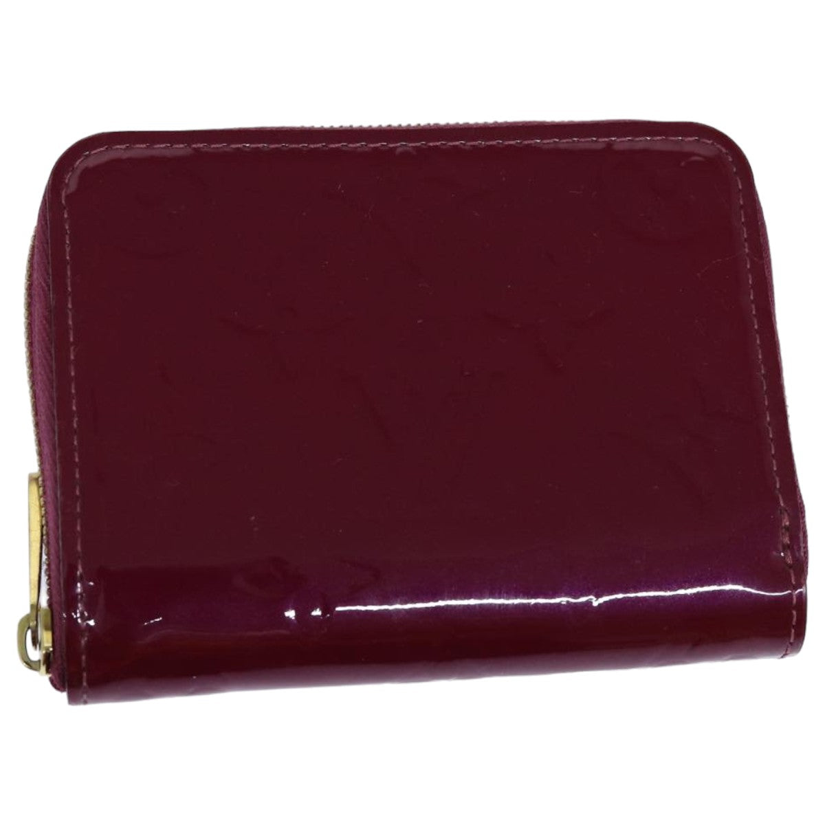 LOUIS VUITTON Monogram Vernis Zippy Coin Purse Wallet Purple M91534 am6485