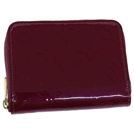 LOUIS VUITTON Monogram Vernis Zippy Coin Purse Wallet Purple M91534 am6485