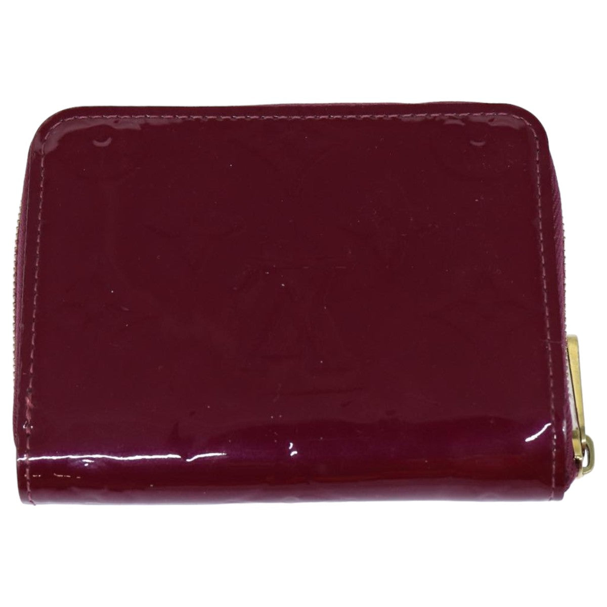 LOUIS VUITTON Monogram Vernis Zippy Coin Purse Wallet Purple M91534 am6485