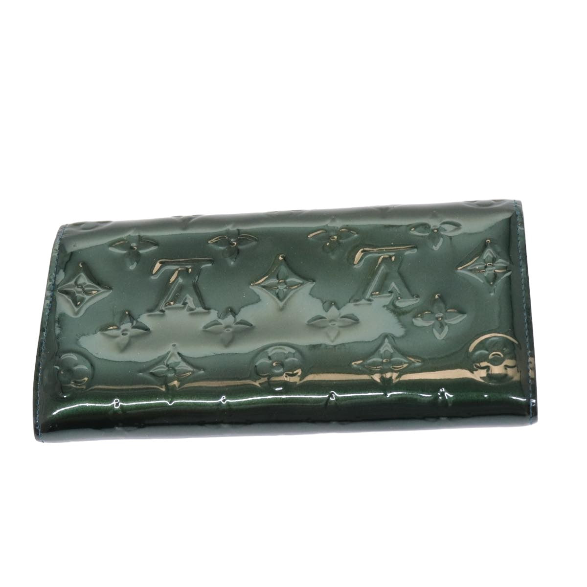 LOUIS VUITTON Vernis Portefeiulle Sarah Long Wallet Bluenuit M93667 am6574