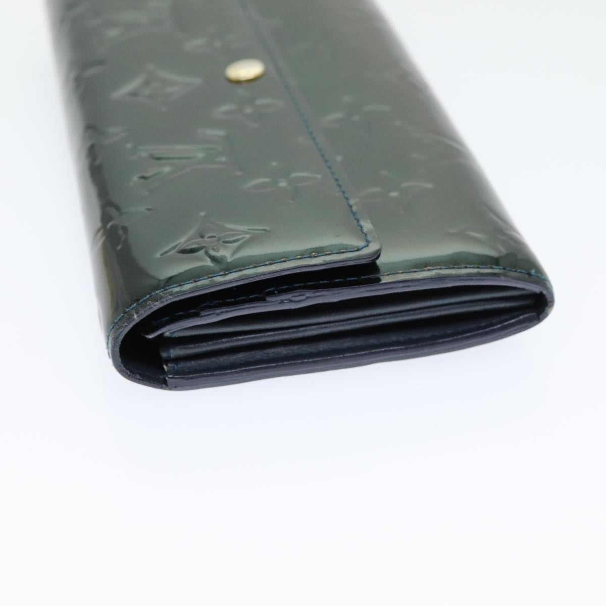 LOUIS VUITTON Vernis Portefeiulle Sarah Long Wallet Bluenuit M93667 am6574