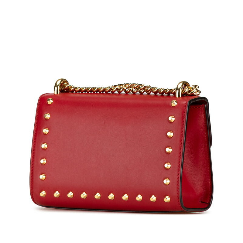 Gucci Padlock Studs Leather Shoulder Bag