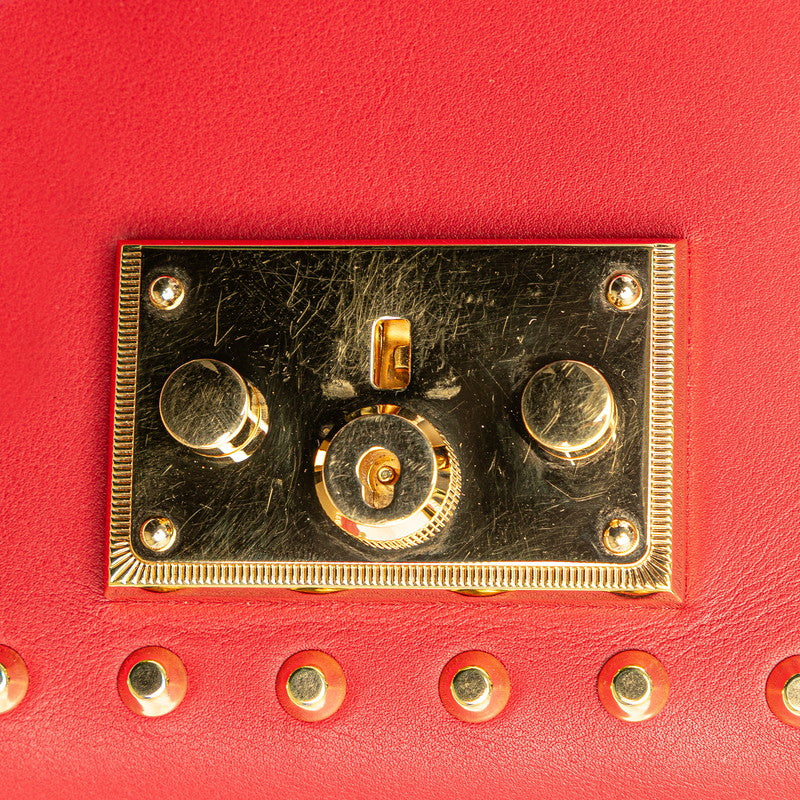 Gucci Padlock Studs Leather Shoulder Bag