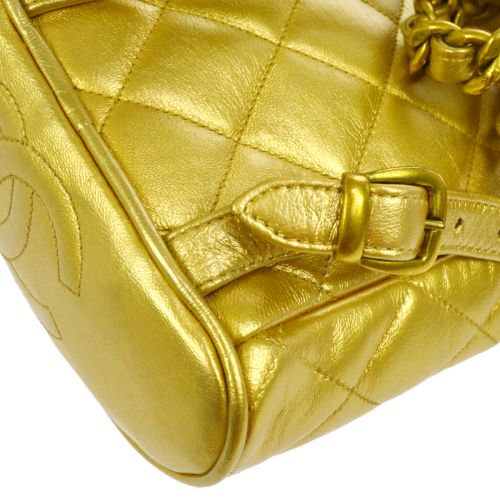 CHANEL * 1991-1994 Duma Backpack Gold Lambskin