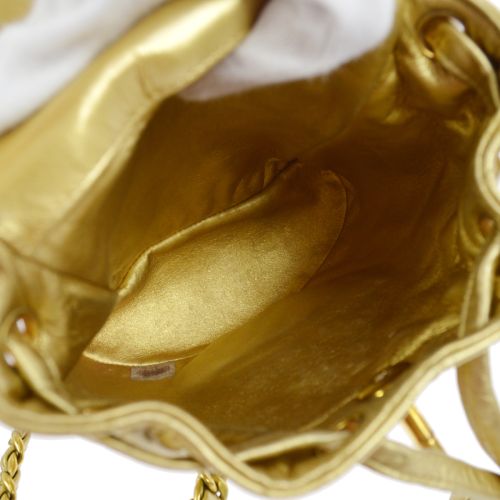 CHANEL * 1991-1994 Duma Backpack Gold Lambskin